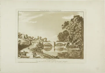 Overton Bridge/Over the River Dee, Denbigh és Flintshire határain