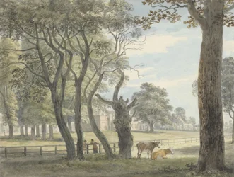 The Gunpowder Magazine, Hyde Park, 1790 körül (akvarell, toll és tinta és zsírkréta grafit felett, papíron)