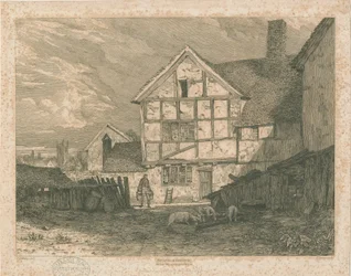 Wolverhampton - Faház romjai: acélmetszet, nd [c 1815]