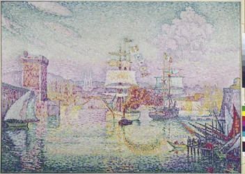 Belépés Marseille kikötőjébe (olaj, vászon