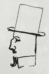 Félix Fénéon portréja (tinta papíron)