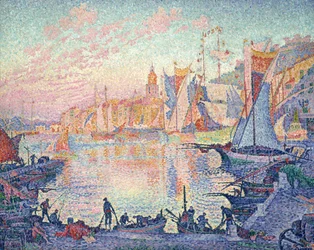 ""Saint Tropez"" Paul Signac (1863-1935) festménye 1901-1902 Nemzeti Nyugati Művészeti Múzeum, Tokió, Japán