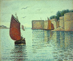 Szardíniás hajó és az óváros, Concarneau