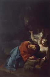 Krisztus a kertben, 1750 körül, Paul Troger (1698-1762), olaj, vászon, 241x157 cm