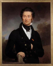 Charles Nodier (1780-1844) író portréja Irodalmi szalont tartott, ahol a nagy romantikus művészek (Hugo, Lamartine, Vigny...) Paulin Guerin (1783-1855) festménye XIX. Párizs, az Arzenál könyvtára.