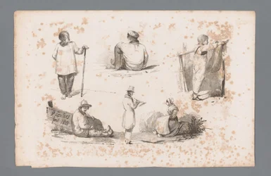 Hat különböző figura A tájak elvei (sorozat címe) Principes de paysages (sorozat címe)