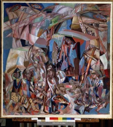 "A halászhajó" (A halászhajó) Pavel Nyikolajevics Filonov (1883-1941) festménye 1913-1914 Állami Orosz Múzeum, Szentpétervár