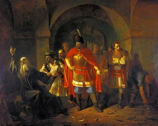 Hermogenes pátriárka, aki megtagadja a lengyelek megáldását, 1860.