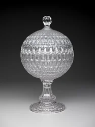 "Argus" borított kompót, 1855-75 körül (préselt üveg)