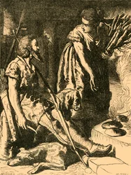 „Alfred a Neat-falka kunyhójában”, 19. század vége.
