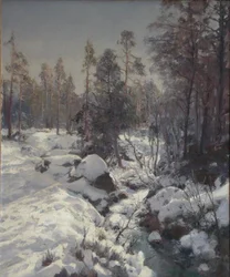 Tavaszi olvadás (olaj, vászon)