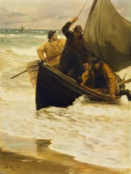 Hazatérő halász, Skagen, 1885
