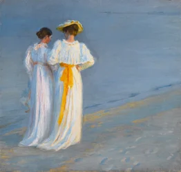 Anna Ancher és Marie Krøyer a skageni tengerparton