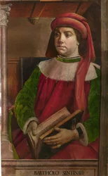 Bartole, latinul Bartolus de Saxoferrato (1313-1356). Méret: 95x57, 1473-1475 körül, Galleria Nazionale delle Marche, Urbino