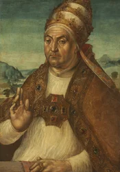 IV. Sixtus pápa della Rovere portréja, 1500 körül (olaj, fa, átvitt vászonra)