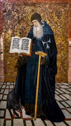 Szent Antal apát (tempera, fa)