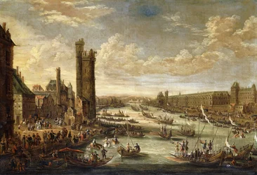 Párizs kilátása a Louvre és a Tour de Nesle felé, 1671-77