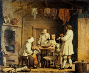 Emberek a dalecárliai Morából, 1800 körül (olaj, vászon)