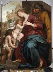 The Holy Family With St John The Baptist (oil on canvas   1401838   hu       hungarian Successfully Translated  Original: The Triumph of Neptune and Amphitrite Translat: The Triumph of Neptune and Amphitrite 1308357 hu hungarian Successfully Translated Ori