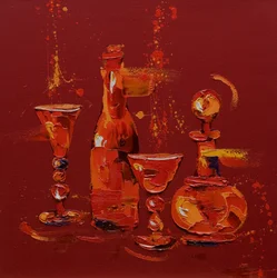 Piros csendélet, 2005 (olaj, vászon)