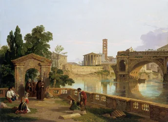 "A Tiberis Vesta templomával", 1828