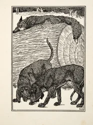 Ravasz, mint a róka, az Állatok száz anekdotájából, kocsma. 1924
