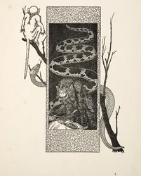Monkey versus Snake, az Állatok száz anekdotájából, pub. 1924