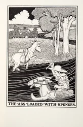 A szivacsokkal megrakott szamár a Fontaine Fables-től, pub. 1905