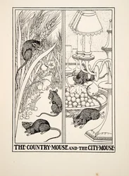 The Country Mouse and the City Mouse, A Hundred Fables of Aesopus, Pub.1903