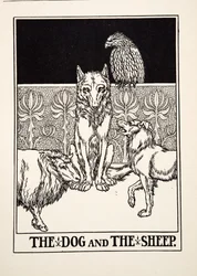 A kutya és a bárány, A Hundred Fables of Aesopus, pub.1903