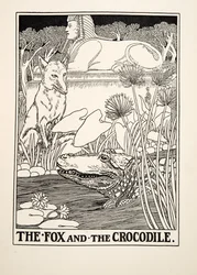 A róka és a krokodil, A Hundred Fables of Aesop, pub. 1903