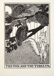 The Fox and the Turkeys, a Fontaine Fables, pub. 1905