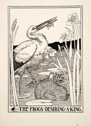 The Frogs Desiring a King, A Hundred Fables of Aesopus, pub.1903