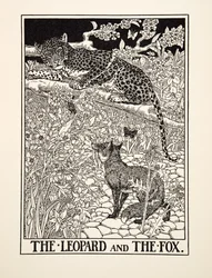 A Leopárd és a róka, A Hundred Fables of Aesopus, pub.1903