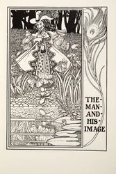 Az ember és képe, a Fontaine Fables-ből, pub. 1905 (metszet)