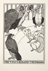 The Vultures and the Pigeons, Fontaine Fables, pub. 1905