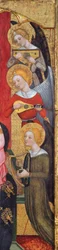 Madonna angyalokkal zenélnek részletek, 1380 körül