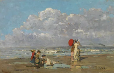 A tengerparton (olaj, vászon)