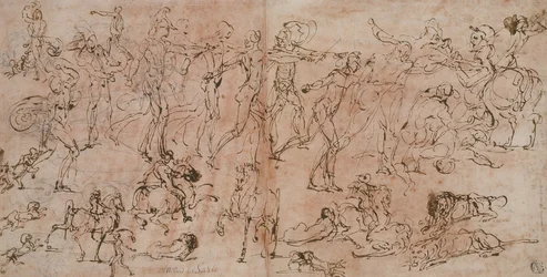 Tanulmányok harcosokról, lovasokról és oroszlánokról, 1528-33