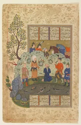 Kay Khusraw Afrasiyab lefejezésére készül 1590-1600 körül