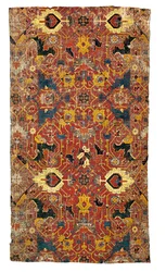 Tabriz medalion szőnyegtöredék, Északnyugat-Perzsia