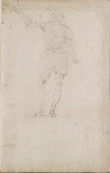 Tanulmány Keresztelő Szent János számára. Verso: An Eye, 15. század vége – 16. század eleje