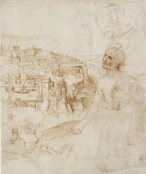 Kilátás Perugia városára, a bűnbánó Szent Jeromossal az előtérben, 1500-1504