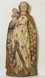 Madonna és a gyerekek menedékkérői a köpeny alatt, 1471 körül (hársfa, polikróm, arany és ezüstlevél)