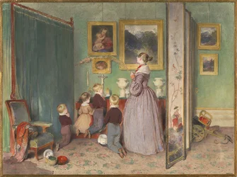Az esti ima Zsófi főhercegnő gyermekeivel, 1839