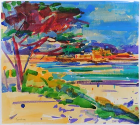 High Dune, Carmel-by-the-Sea, 2022 (akvarell)