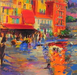 La Dolce Vita, Villefranche-sur-mer, 2021 (olaj, vászon)