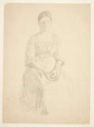 A művész felesége modellként ül Mrs. Thora Karl Madsen portréjához a Faaborgi Múzeum felavatása (1910-11) című festményhez.