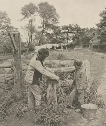 A Grindstone-ban – A Suffolk Farmyard, 1888.