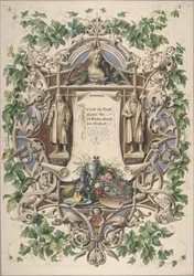 Bajor művészek tisztelete I. Ludwig király előtt, 1874.